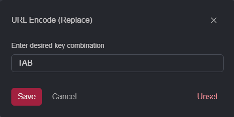 Setting a shortcut.